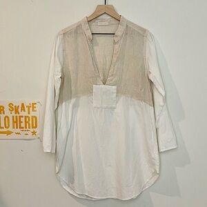 CP Shades Popover Linen Corduroy Neutral Wyatt Tunic Top